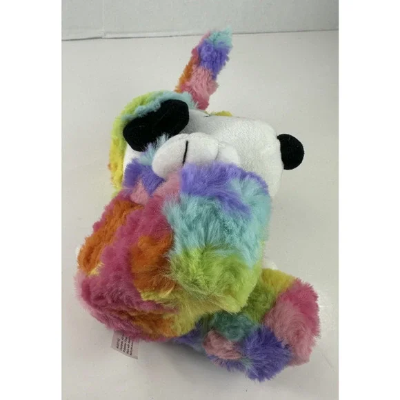 Hallmark Peanuts Snoopy Rainbow Tie Dye Easter Bunny Small 6" Plush NWT - Picture 2 of 5